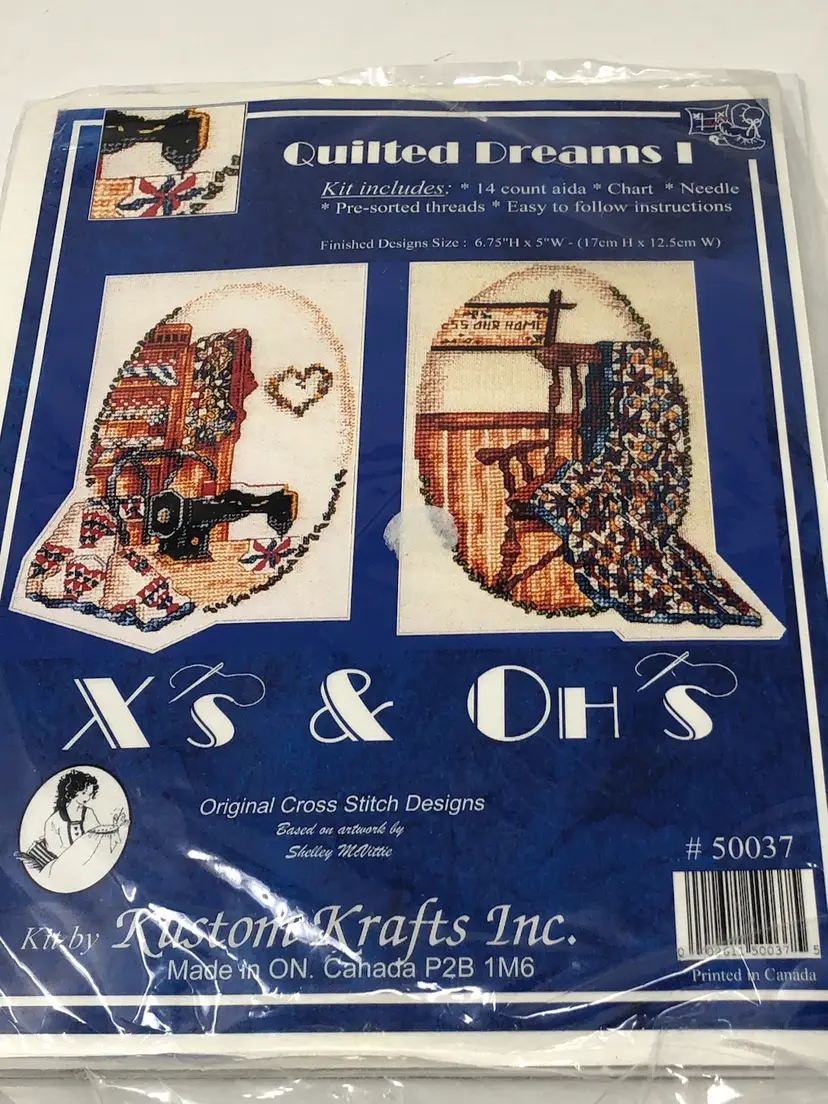 X's and Oh's Original Cross Stitch Design Kit Quilted Dreams I by Kustom Krafts, Inc Ontario Canada