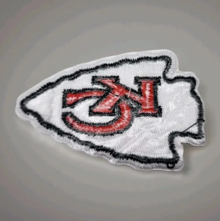 KC Spearhead Patch Sports Embroidered 1.75x2.5" Red, White, & Black 3-Pack - NEW