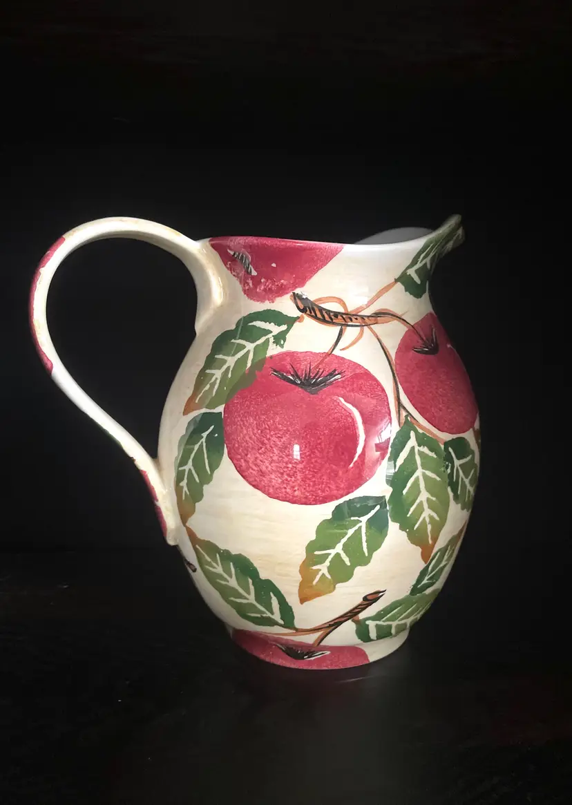 La Ceramica V.B.C Pitcher. Italy. Apples. Fruit. Ceramic Vase no