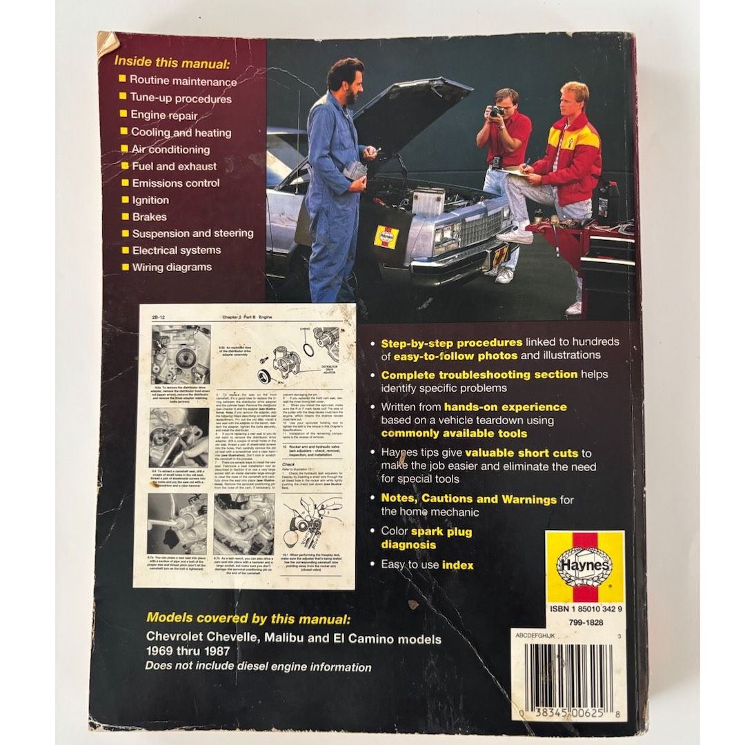 Chevrolet Chevelle, Malibu & El Camino (1969-1987) Haynes