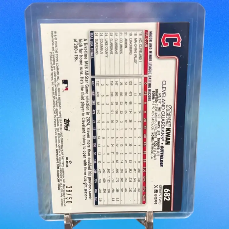 Steven Kwan 2025 Topps Series 2 Bubbles /50 Please Read! Cleveland Guardians