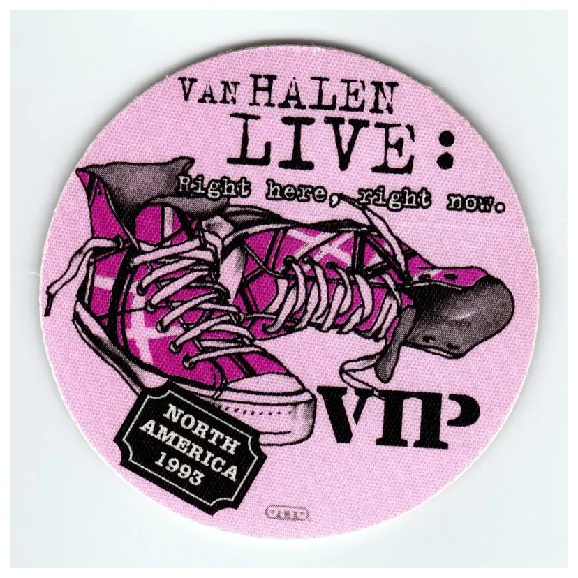 Van Halen Right Here Right Now Backstage VIP Pass Original 1993 Hard Rock Purple