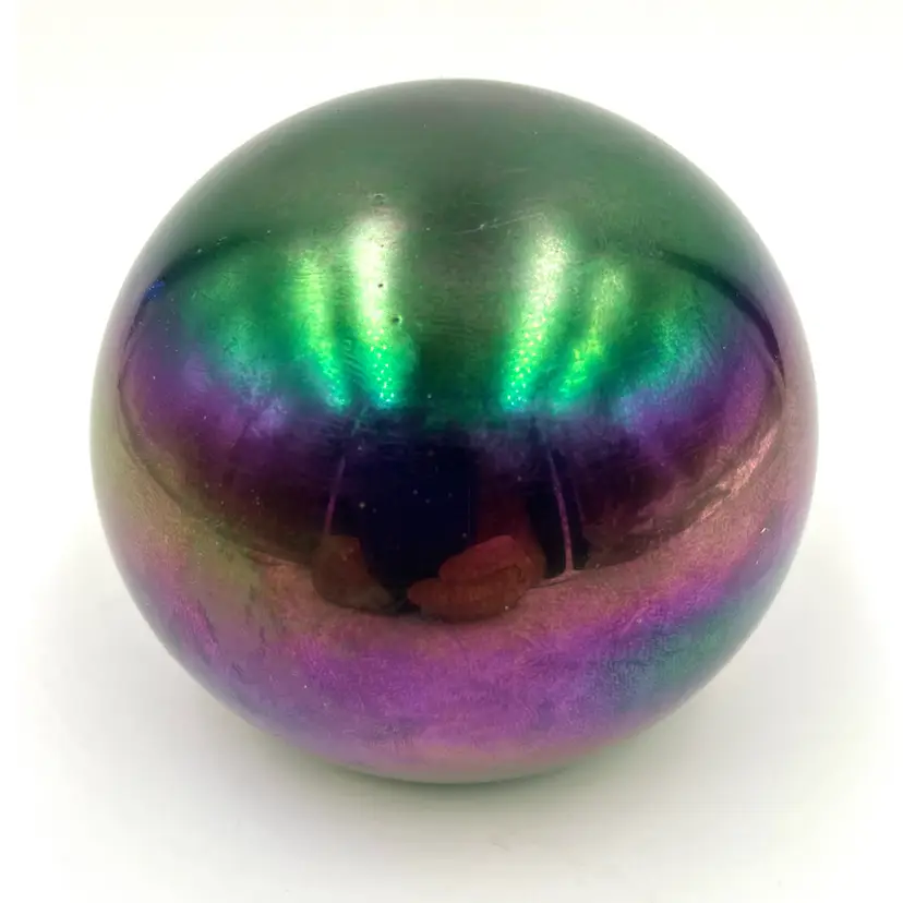 21 - Vintage Gibson Glass Iridescent paperweight