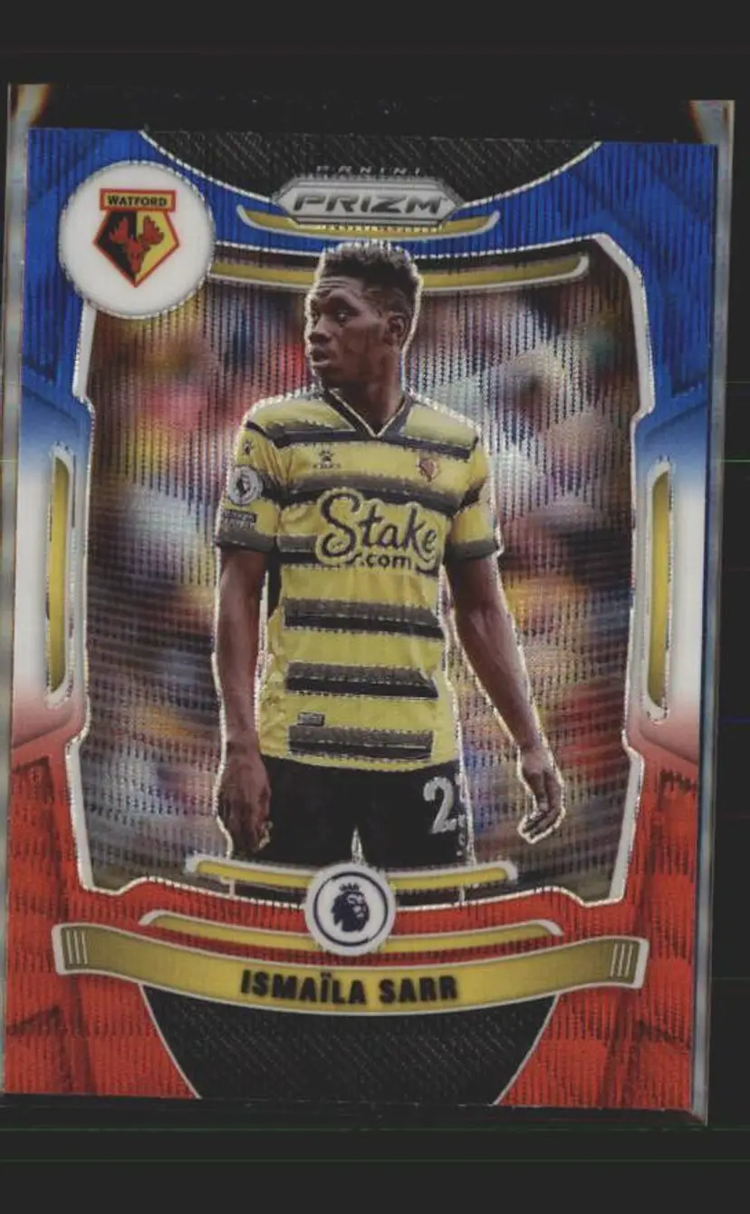 2021-22 Prizm EPL #265 Ismaila Sarr Prizms Red White and Blue - ( 138 ) - Watford