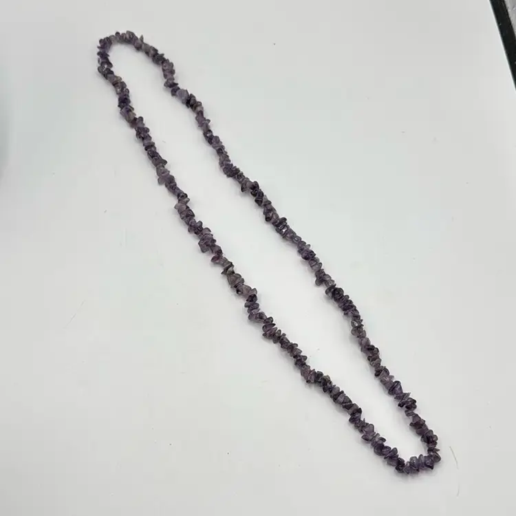 Amethyst Chip Necklace 15”
