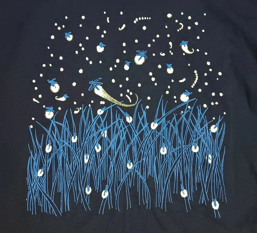 Diana Dee Tyler Glow In The Dark Firefly Shirt Size XL