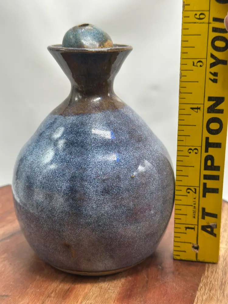Vintage Westwind Pottery Oil Lamp Vase Handmade Signed