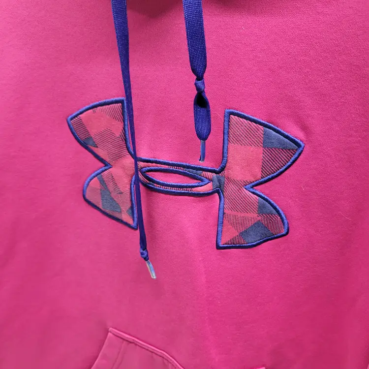 Under Armour Pink & Purple Hoodie Sweatshirt UA Storm Fleece Women's Size XL