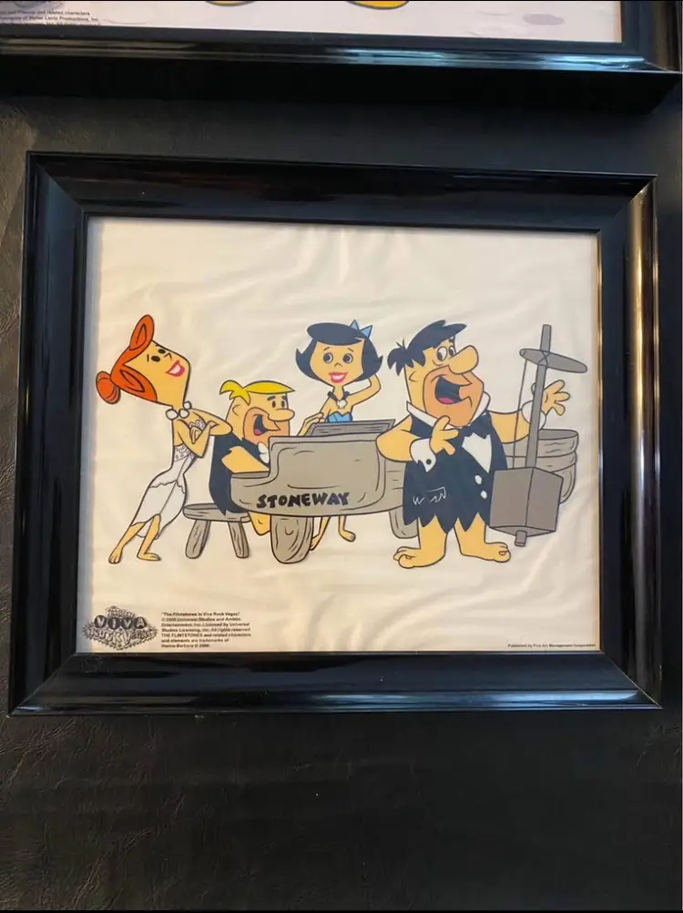 Framed Classic Cartoon Prints – Flintstones, Popeye, Woody Woodpecker