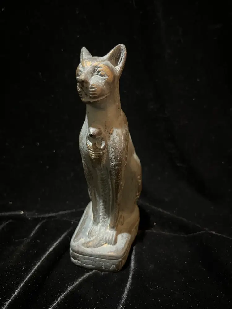 #3273 - Vintage Egyptian Cat Goddess Statue
