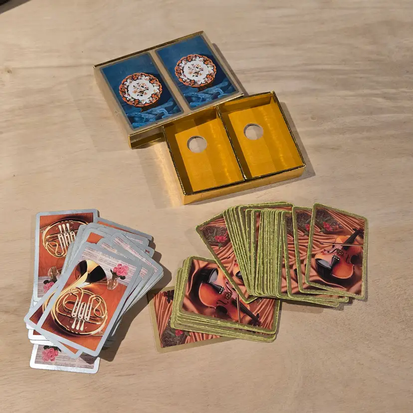 Vintage Playing cards musical images