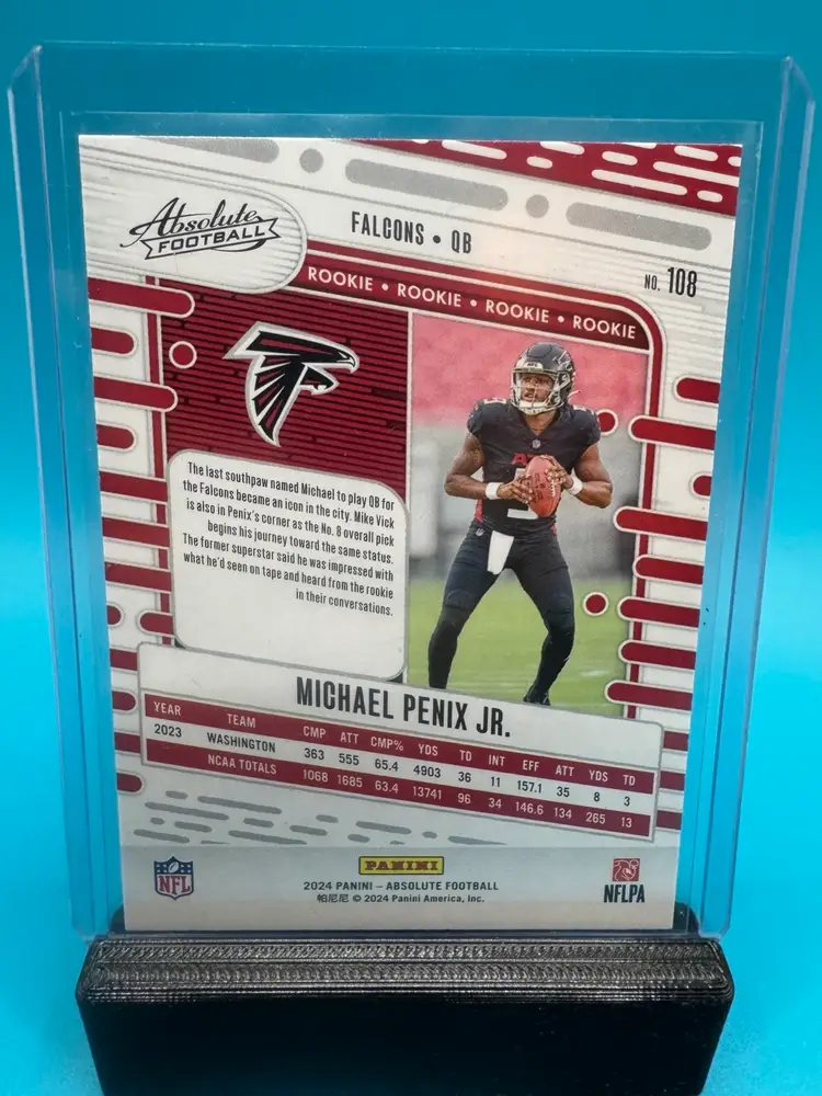 Michael Penix Jr. Absolute Red And Blue RC Atlanta Falcons