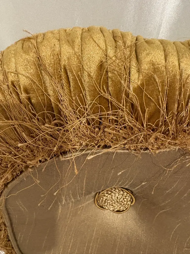 Vintage Victorian style Gold Throw Accent Pillow