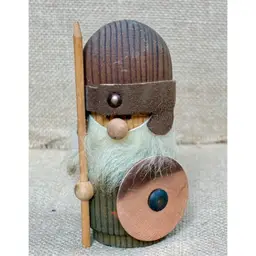 Vintage Bostrom Teak Wood Viking Guard Figurine Scandinavian Nordic Folk Art