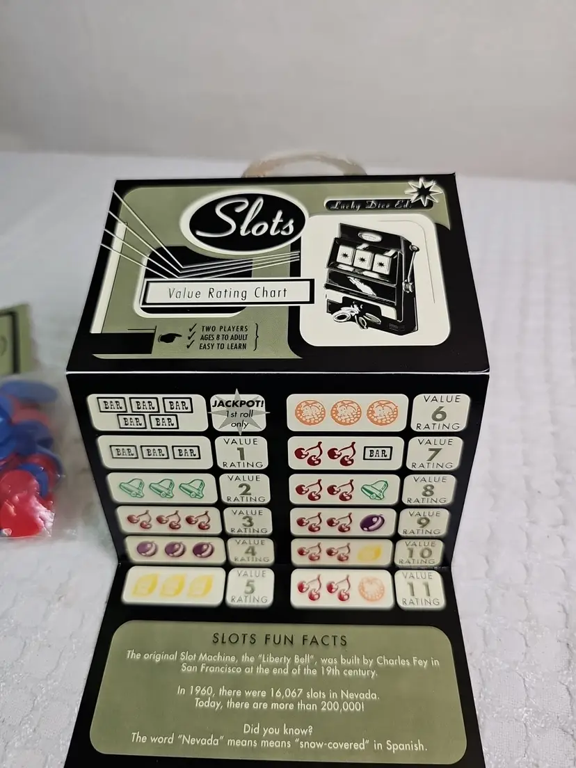 Vintage Front Porch Classics SLOTS Games To Go w/ Metal Travel Tin, Instructions