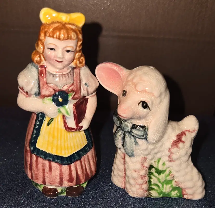 1950's Mary Had A Little Lamb S&P Shakers