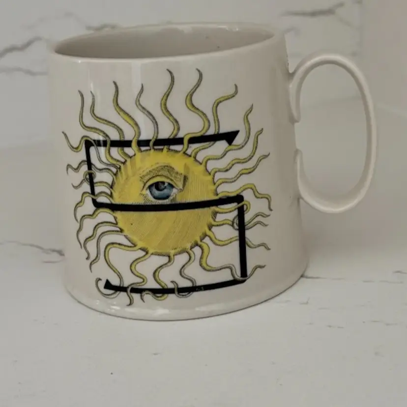 Florence Balducci For Anthropologie Ceramic “S” Sun Mug