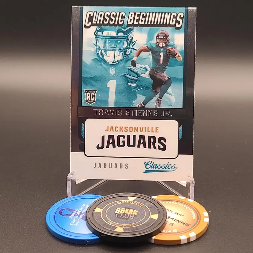 Travis Etienne Jr. Rookie 2021 Panini Classics Football Classic Beginnings Insert Card # CB-TE - Jacksonville Jaguars