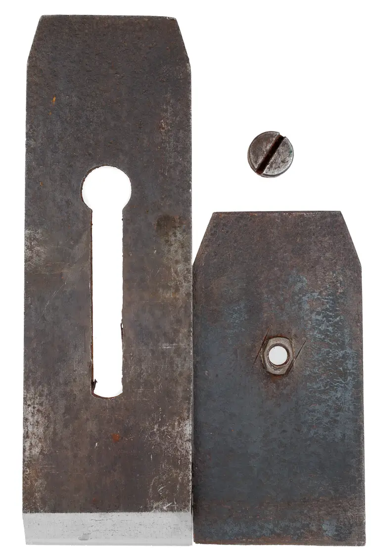 Huge Antique Thick Tapered Double Plane Iron 2-1/2" Wide - Unmarked