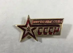 Unusual, vintage Soviet Armed Forces pin, 1.25 inches x .75 inches, unique