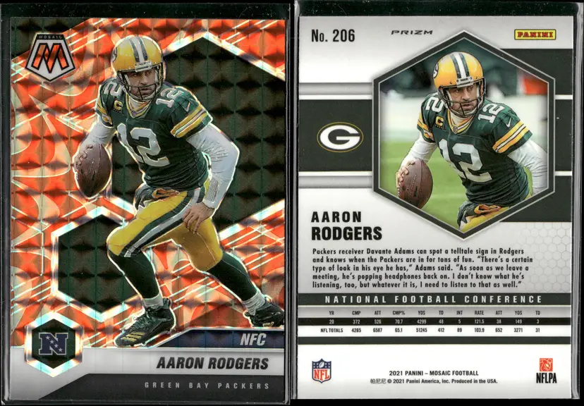 Aaron Rodgers 10 Card Lot Mosaic Prizm Contenders Prestige Packers NFL C3072