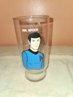 1976 "Mr. Spock" drinking glass from the Star Trek Collector's Series from Dr. Pepper
