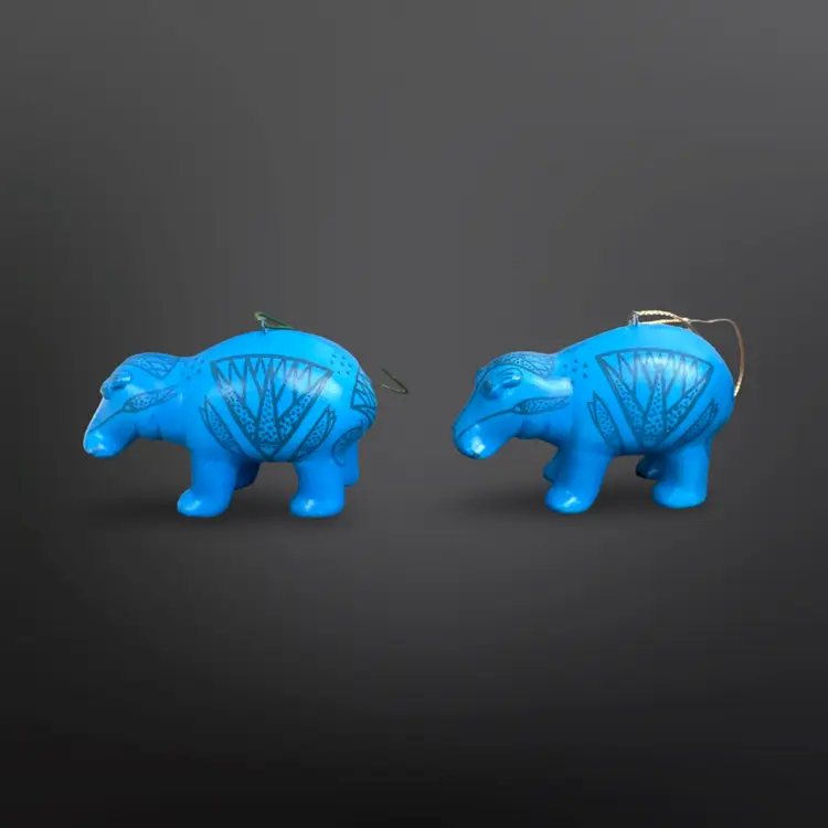 Pair Of Vintage Metropolitan Museum Of Art William The Hippo Egyptian Ornaments In Original Box 1992