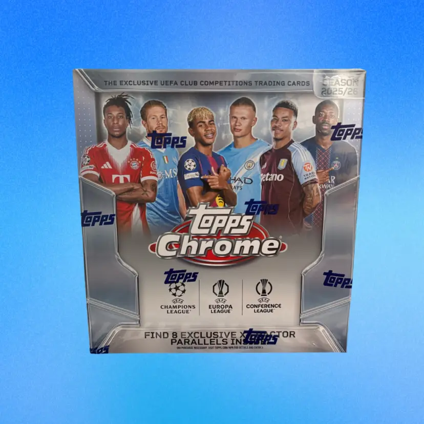 2025-26 Topps Chrome UEFA Club Competitions Mega Box(Shipped Or Rippd)