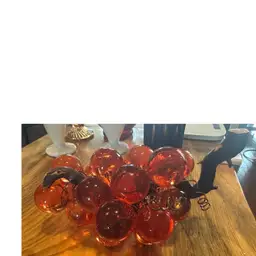 Large MCM Lucite Amber/Amberina Grapes 10”