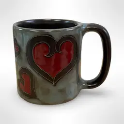 Mara Pottery Oversized Hearts Mug Made In Mexico