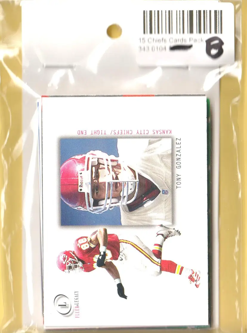 15 Card Pack B Kansas City Chiefs Tony Gonzalez