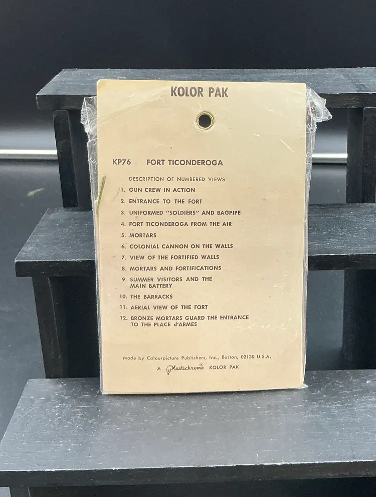 1960’s 12 snap shots in pack Ft. Ticonderoga.