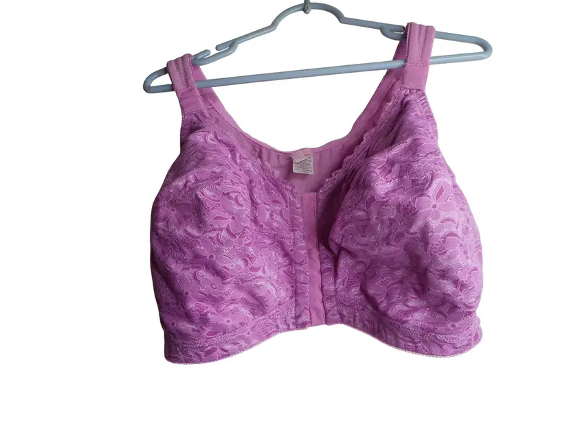 NWOT Purple Lilac Front Close Wireless Posture Bra Lace 46G Woman Within #2