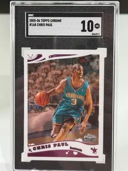 Chris Paul Topps Chrome RC SGC 10 Hornets