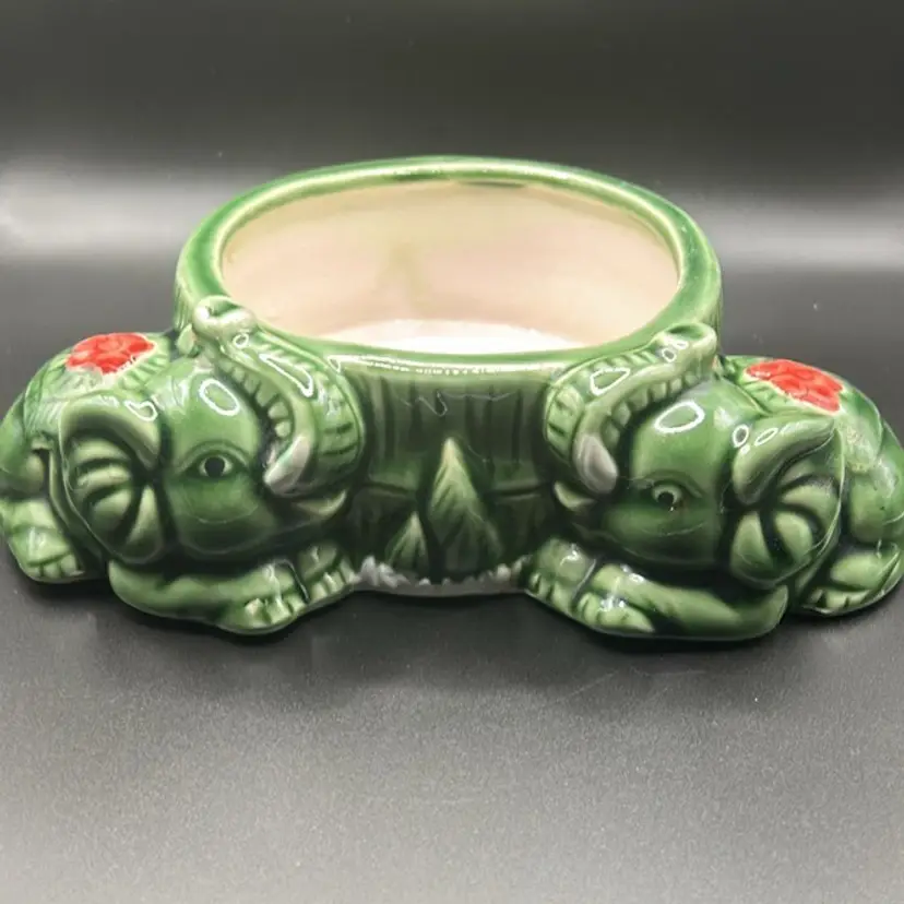 Vintage Elephant Planter Bowl