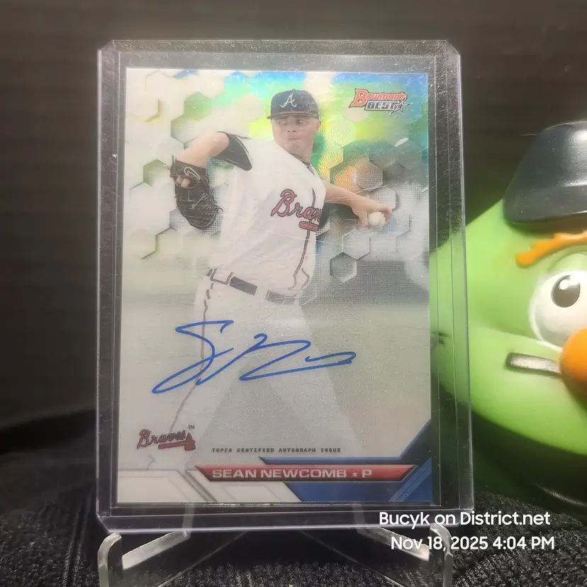 2016 Bowman's Best Auto - Sean Newcomb Atlanta Braves