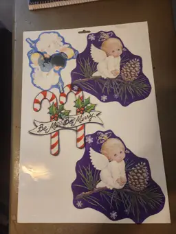 Vintage Christmas window Stickers