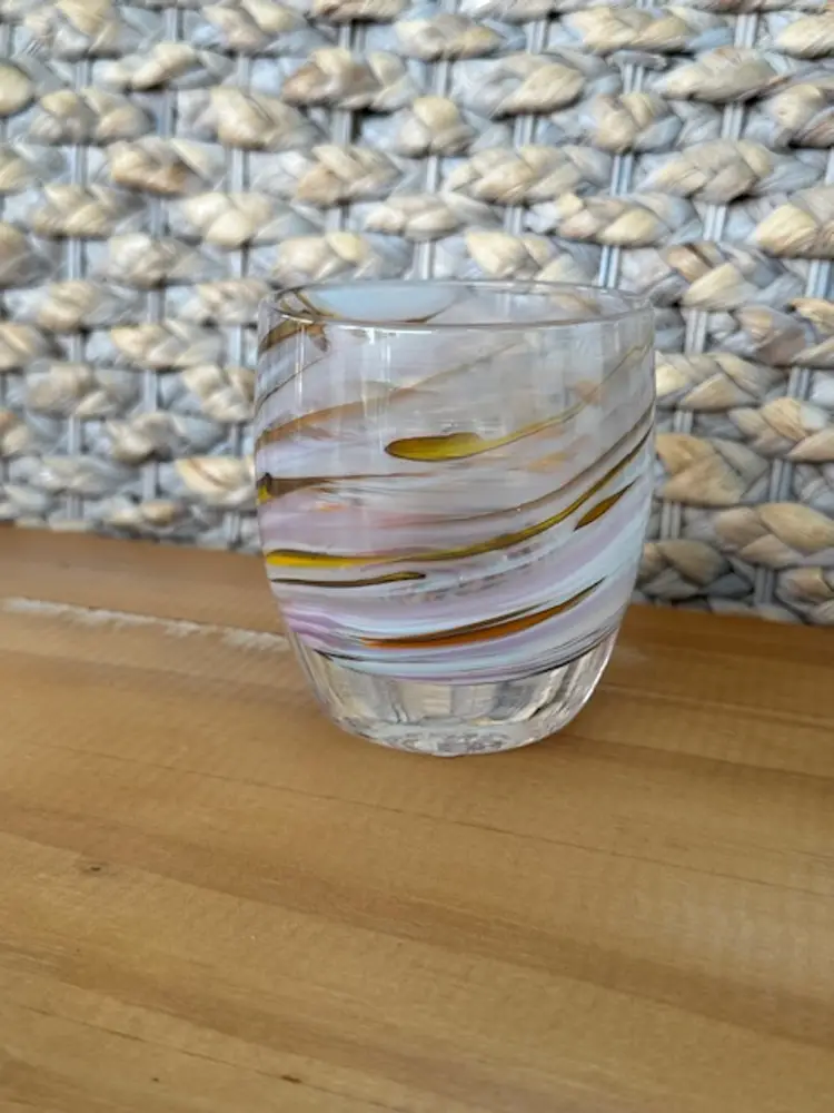 Glassybaby “Living Color” 2220 Hand Blown Candle Holder Made in USA