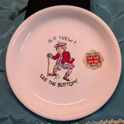 Naughty Vintage Scottish "Trew" Plate