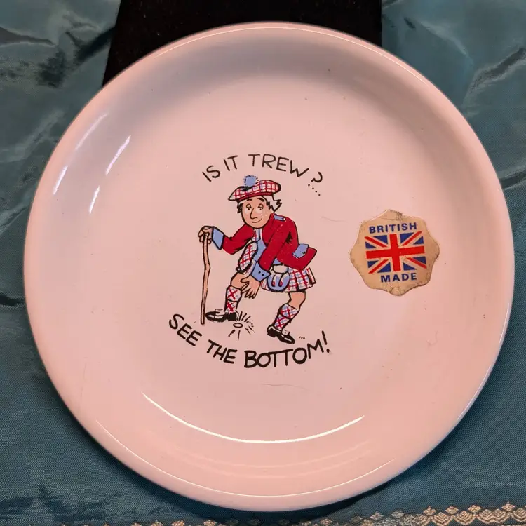 Naughty Vintage Scottish "Trew" Plate