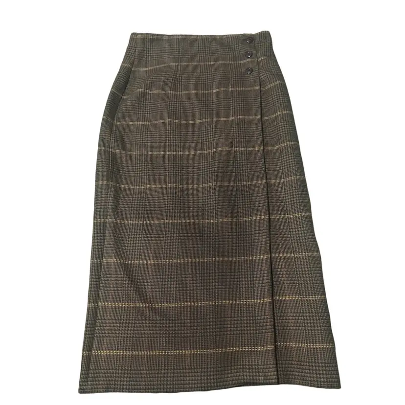 Tracy Evans Vintage Size 14* Plaid Maxi Wrap Skirt (*Modern 8-10 See Measurements)