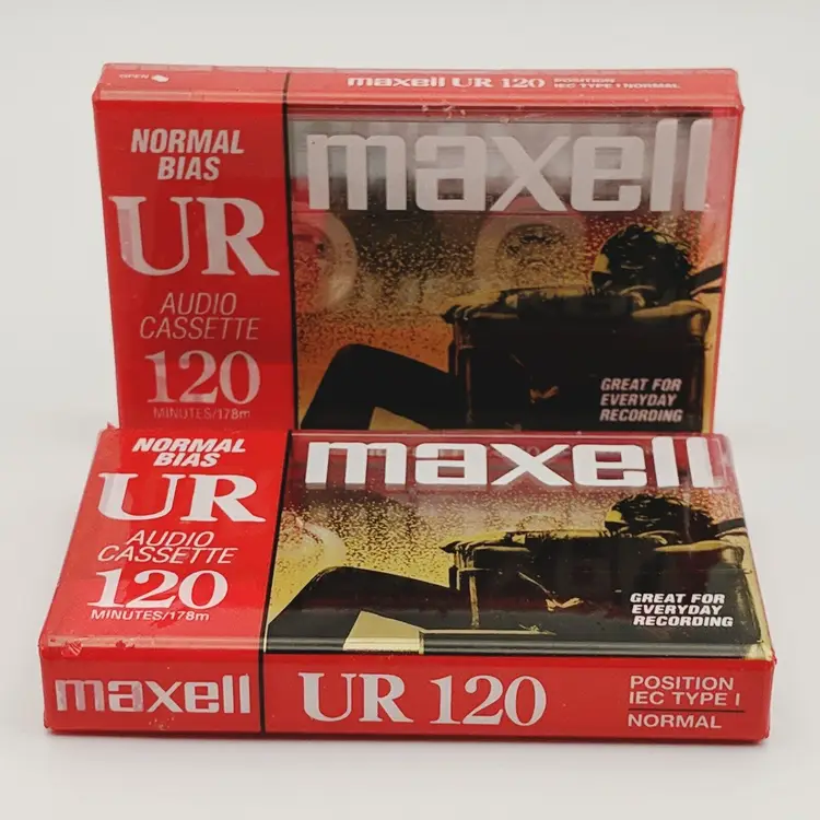 Set of 2 Maxell UR 120 Minutes Cassette Tapes ~NEW & SEALED