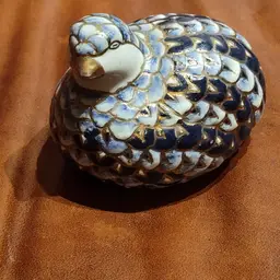 Vintage Quail Bird Figurine Figure Hand Painted Porcelain