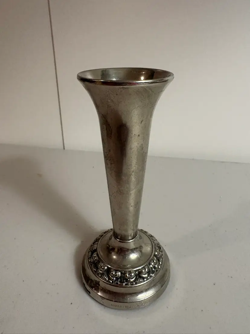 Vintage Silver Plated Trumpet Vase - Ianthe - 1950s