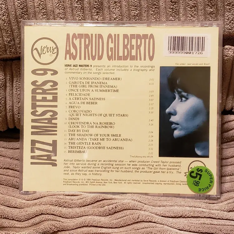 Verve ASTRUD GILBERTO Jazz Masters 9-CD 1994 Brazilian Music READ DESCRIPTION