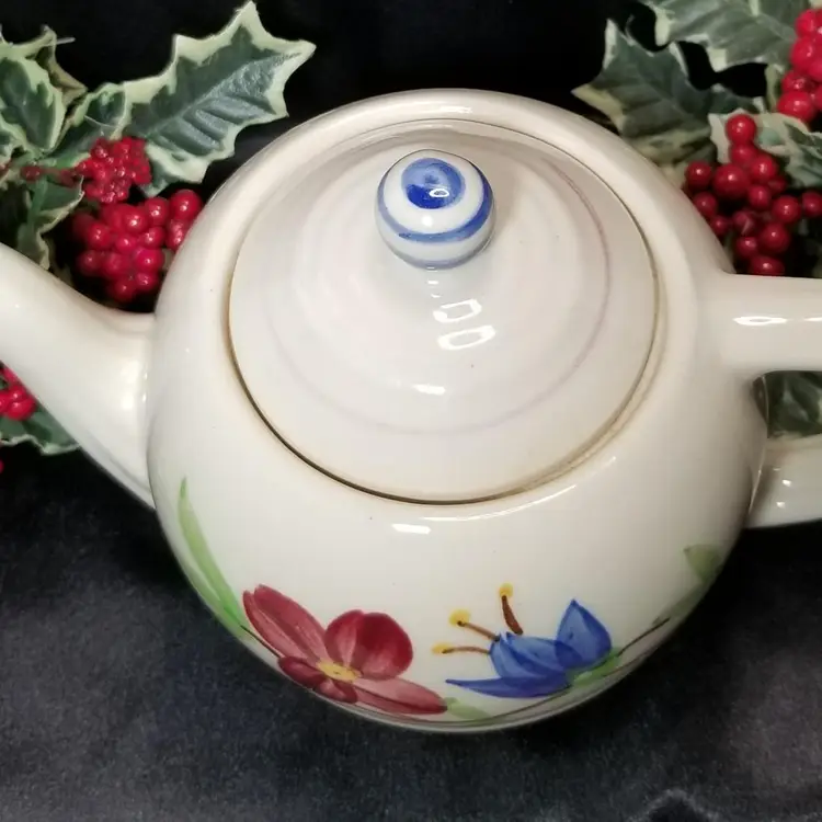 Vintage Shawnee Pottery Hand-Painted Teapot