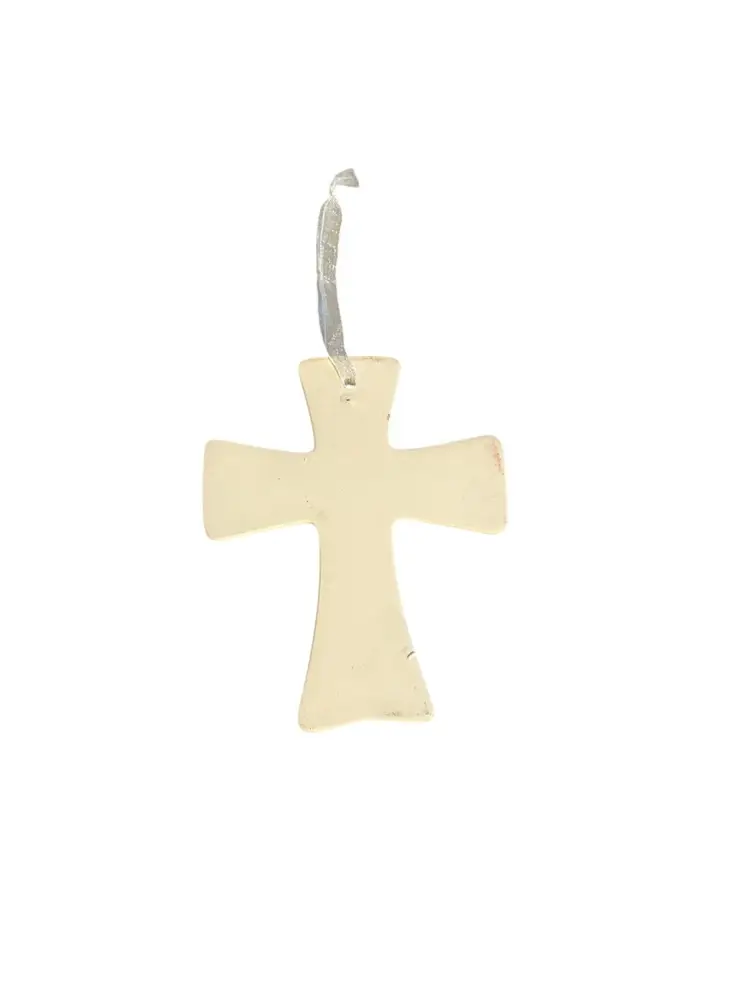 Mardel Decorative Cross “Each Day Is A Gift To Be Shared” Ceramic Blue Multi 5”L