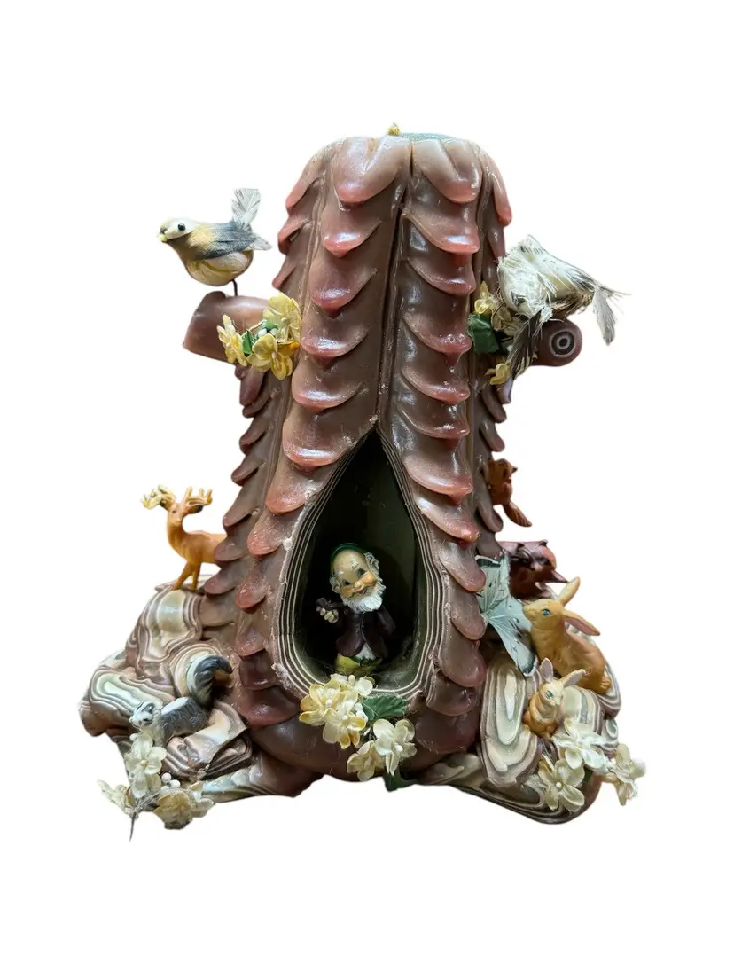 VTG Woodland Elf Sculpted Candle