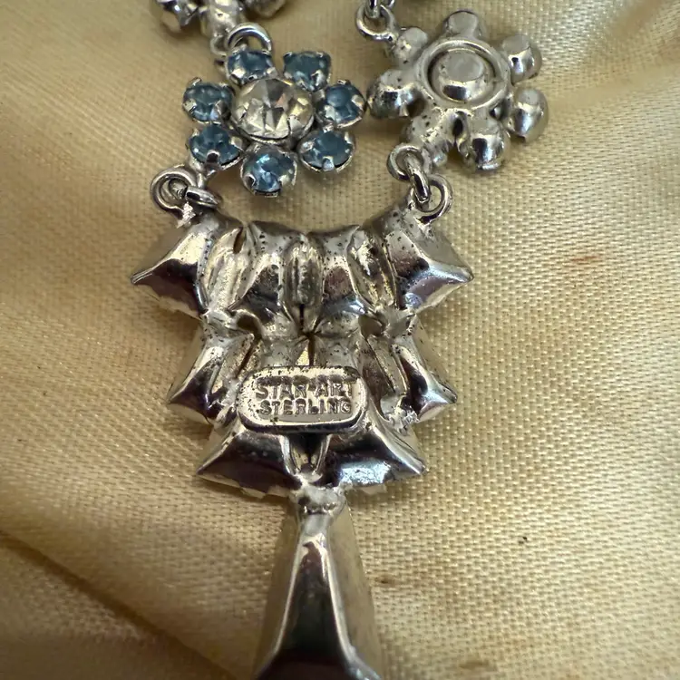 Vintage Wallace And McDermott Sterling Necklace/Earrings Set