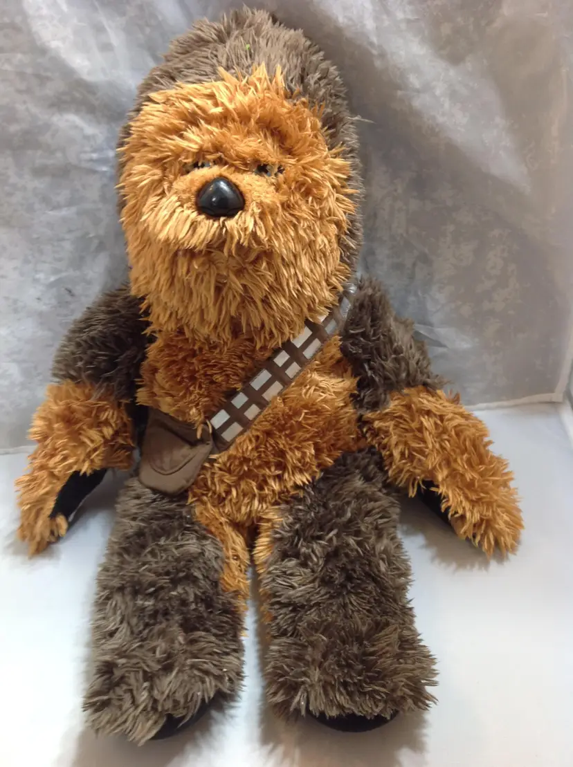 Build A Bear Star Wars Chewbacca Chewie Wookie 21" Inch Plush with weapon belt
